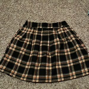 Plaid brown skirt girls